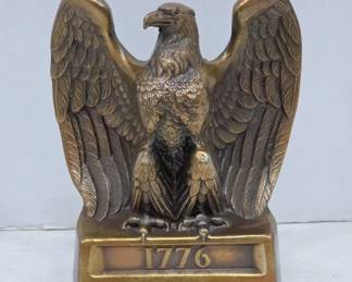 Bronze Bald Eagle Sculpture, 6.5" Tall