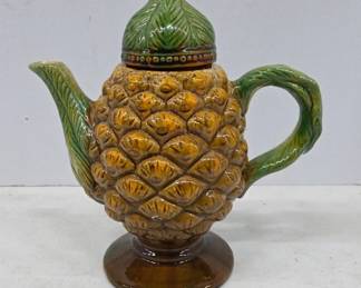 Majolica Pineapple-Shaped Pitcher