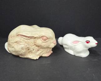 Evil Looking Ceramic Rabbits