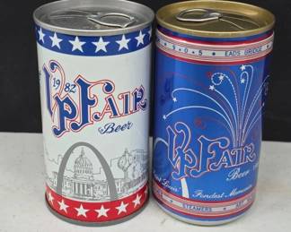 VP Fair Beer Cans with Patriotic Design