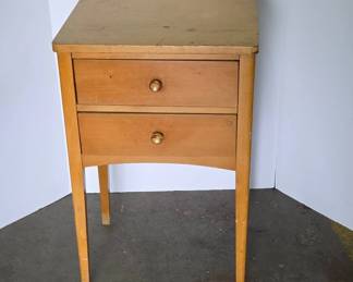 MCM Wooden Two-Drawer Nightstand