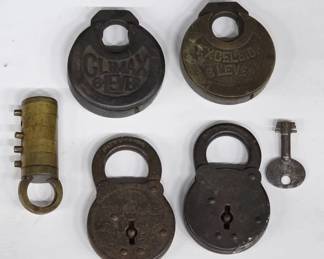 Antique Brass and Iron Padlocks