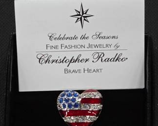 Christopher Radko Brave Heart Pin