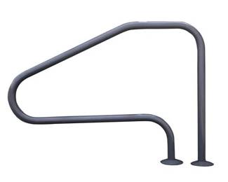 New Saftron 4-Bend Pool Rail Graphite Gray