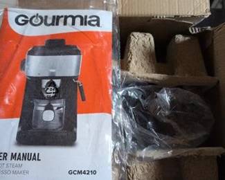 Gourmia 4 Shot Steam Espresso Maker with Frothing Wand