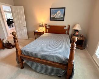 Antique Full Size Rope Bed - Now has a frame in it to hold box spring and mattress