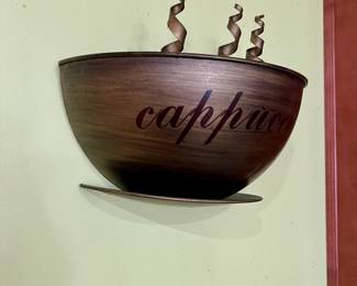Metal 3D cappuccino wall art 