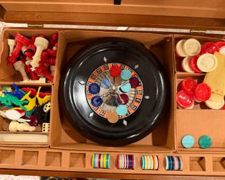 Vintage Roulette Game in Leather Case