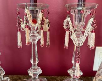 Glass Candelabras 
