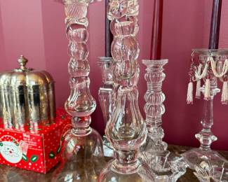 Glass Candelabras 