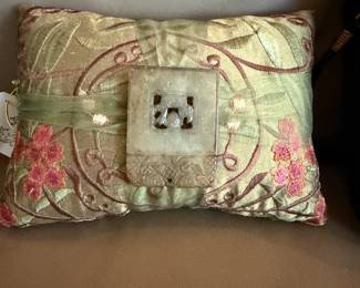 Mini Pillow with Jade Piece