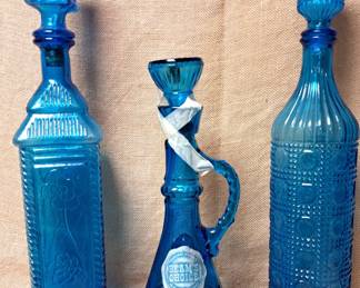 BLUE GLASS BOTTLES