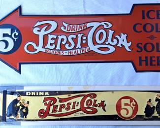 DOUBLE DOT PEPSI COLA SIGNS