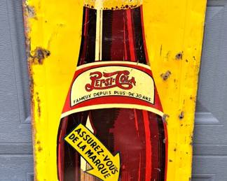 RARE DOUBLE DOT PEPSI SIGN 4' T