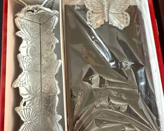 Arthur Court Butterfly  Floral Serving Set