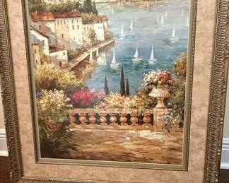 Peter Dell Italian Coastal Scene Painting