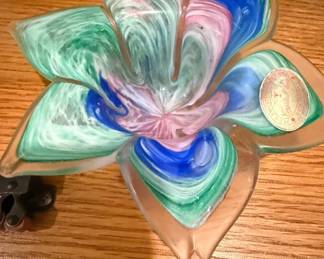 Murano Art Glass Flower Bowl