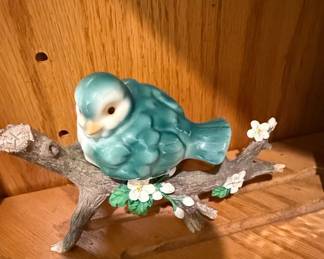 Vintage Norcrest Bluebird Figurine on Branch