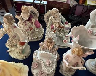 Dresden Porcelain Lace Figurines