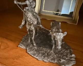 Don Polland Maverick Calf Pewter Sculpture