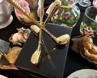 Set of GoldTone Golf Club Letter Openers