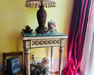 Marble Top Pair of French Style Tables