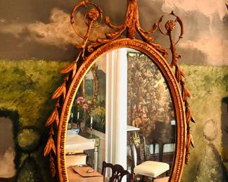 Adam Style Giltwood Mirror