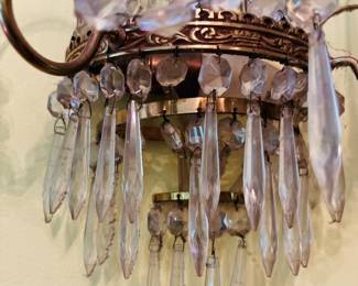 Pair of Waterfall Sconces w/ Candle and Backlighting