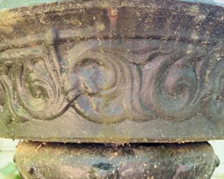 Pair of Antique Cast Iron Urns