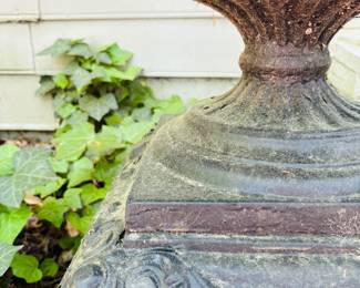 Pair of Antique Cast Iron Urns