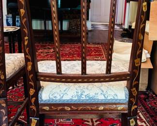 Pair of Dutch Marquetry Chairs
