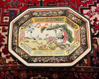 Side Table w/ Asian Platter