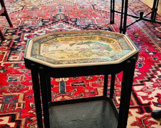 Side Table w/ Asian Platter
