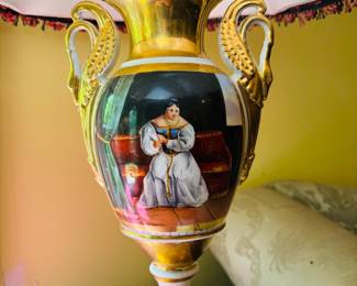 Pair of Old Paris Urn Lamps