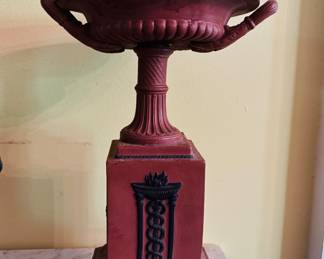 Pair of Antique Terracotta Tazza Urns