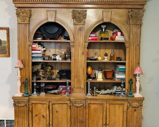 Wooden Neoclassical Style Bookcase