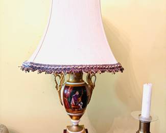 Pair of Old Paris Urn Lamps