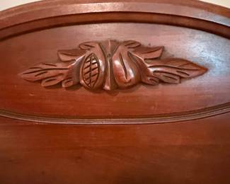 Vintage French Provincial Cherry Wood Bed Frame fourth image