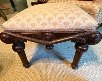 Wingback Armchair and Ottoman Set third image