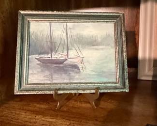 Vintage Sailing Ship Painting