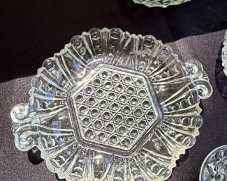 Anchor Hocking Hexagonal Handled Relish Dish