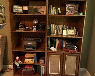 MidCentury Modern Style Bookcase with Cabinet Base