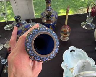 Vintage Chinese Cloisonn Enamel Vase