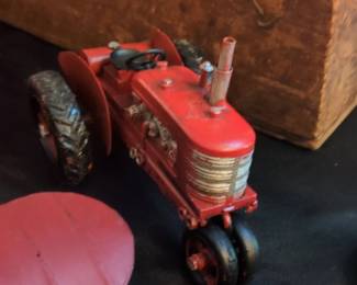 Red DieCast Farmall Tractor Toy second image