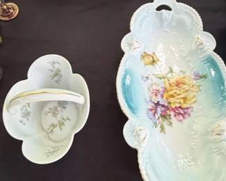 RS Prussia HandPainted Floral Serving Tray second image