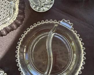 Imperial Glass Candlewick Divided Serving Dish