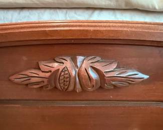 Vintage French Provincial Cherry Wood Bed Frame second image