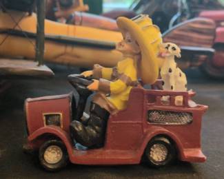 FisherPrice Little People Fireman with Dalmatian and Fire Truck Figurine second image