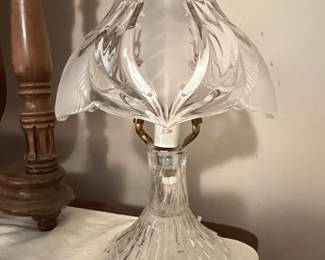 Princess House Heritage Romance Etched Crystal Table Lamp