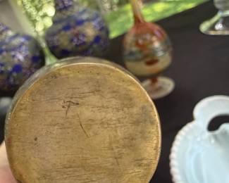 Antique Japanese Cloisonn Vase with Butterfly and Floral Motifs second image